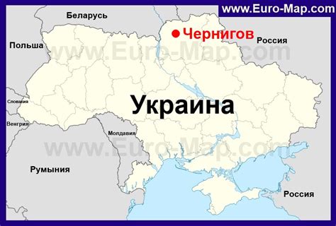 чернигов на карте украины